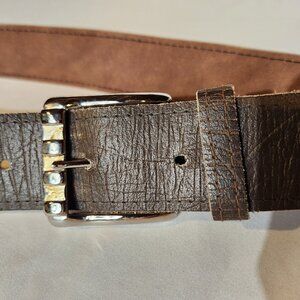 Vintage Belt Women's Dark Taupe Genuine Leather Small 1960s